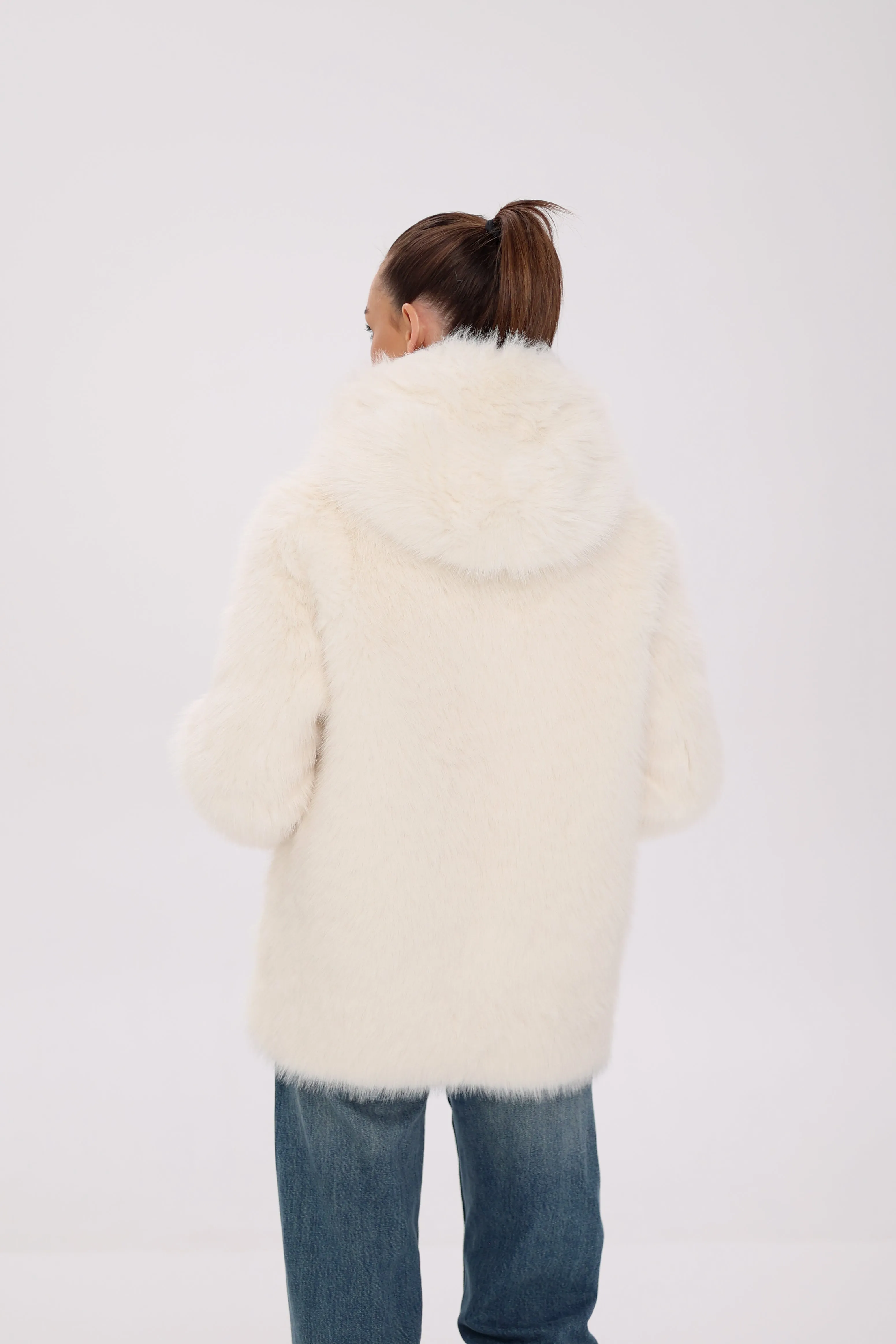 ⇆ Reversible Hooded Wool Blend Jacket