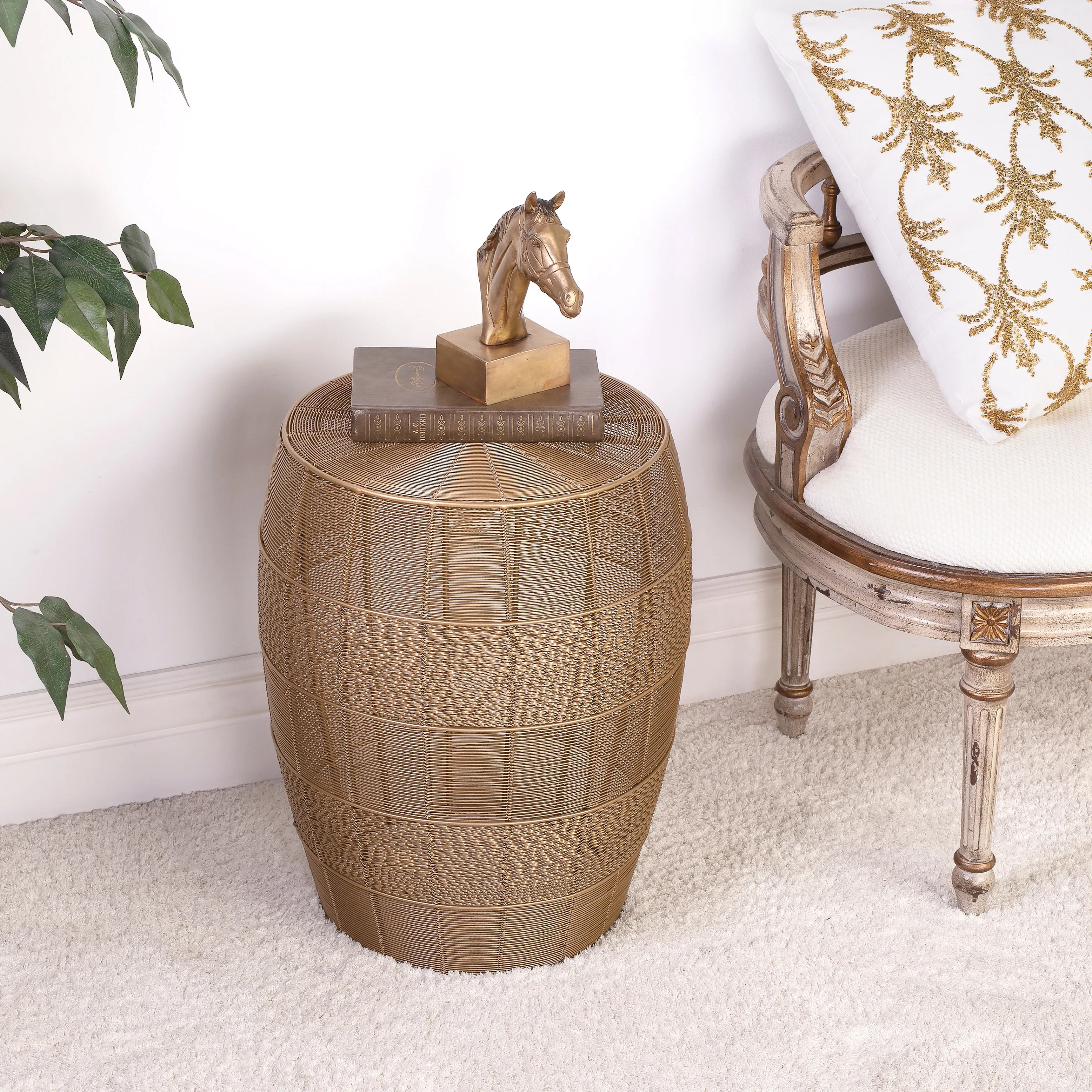 Bellarose  Metal Side Table in Gold  5512402