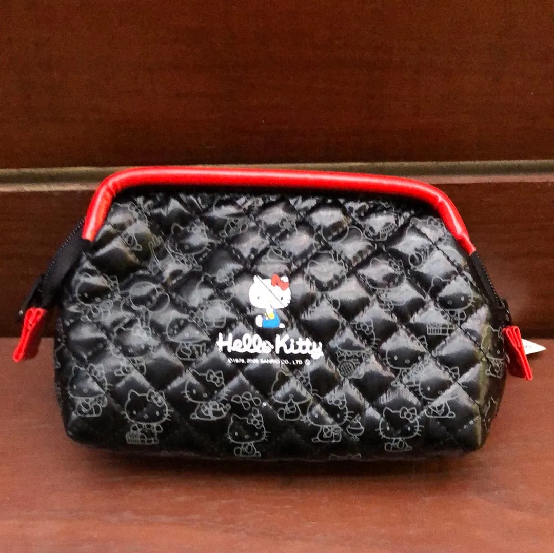 Black Hello Kitty Quilted Pouch