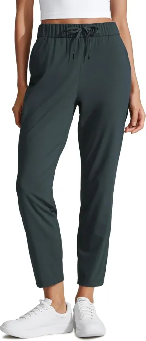 CRZ YOGA Womens 4-Way Stretch Ankle Golf Pants 7/8 Casual Dress Work Athletic Travel Workout Sweatpants with Pockets