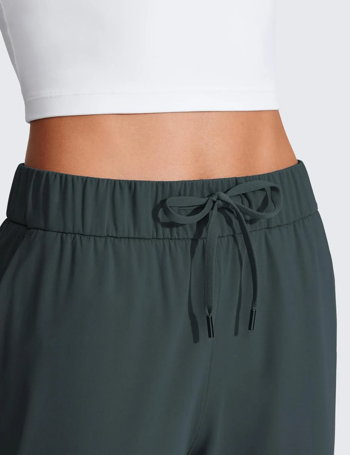 CRZ YOGA Womens 4-Way Stretch Ankle Golf Pants 7/8 Casual Dress Work Athletic Travel Workout Sweatpants with Pockets
