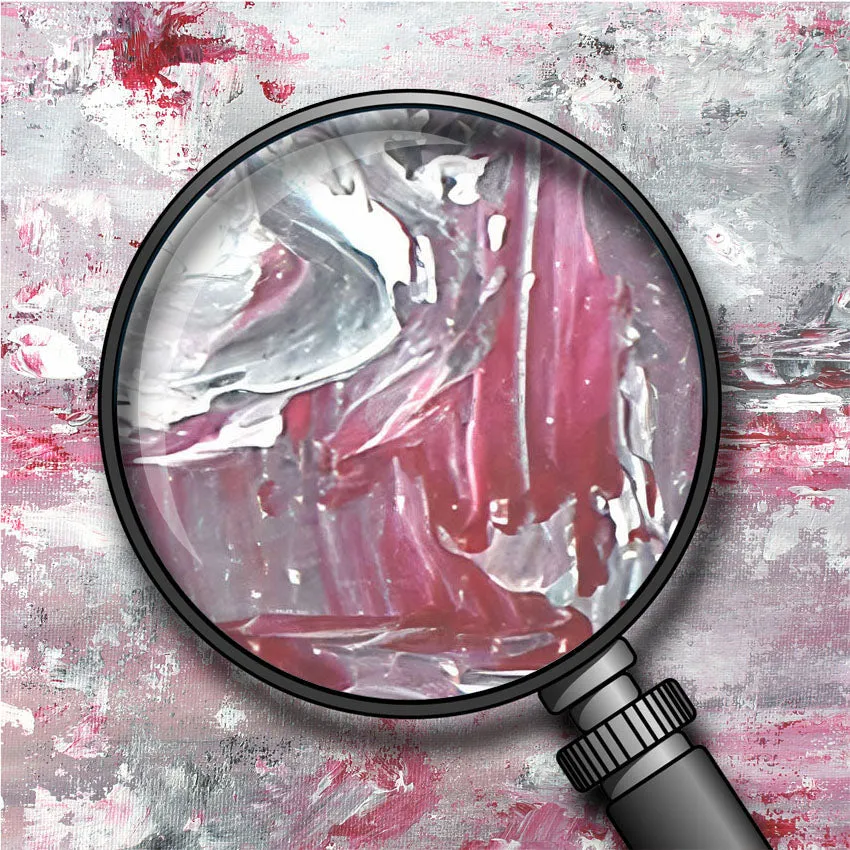 Framed horizontal pink & white abstract wall art print