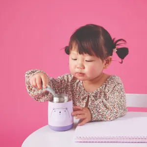 Insulated Mini Food Jar 210ml  Bear Hugs Purple