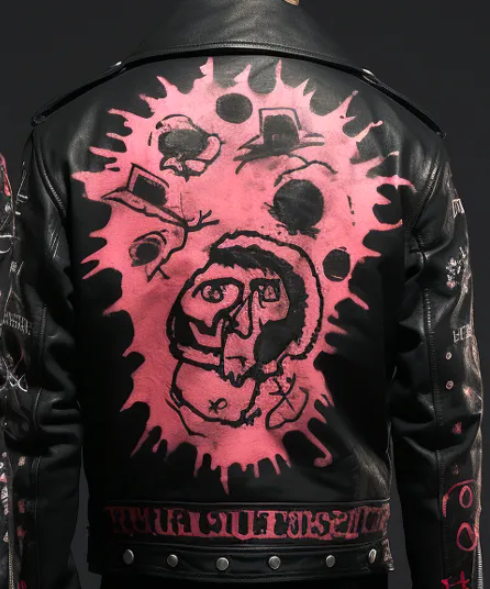 Lil Peep Crybaby Black leather jacket