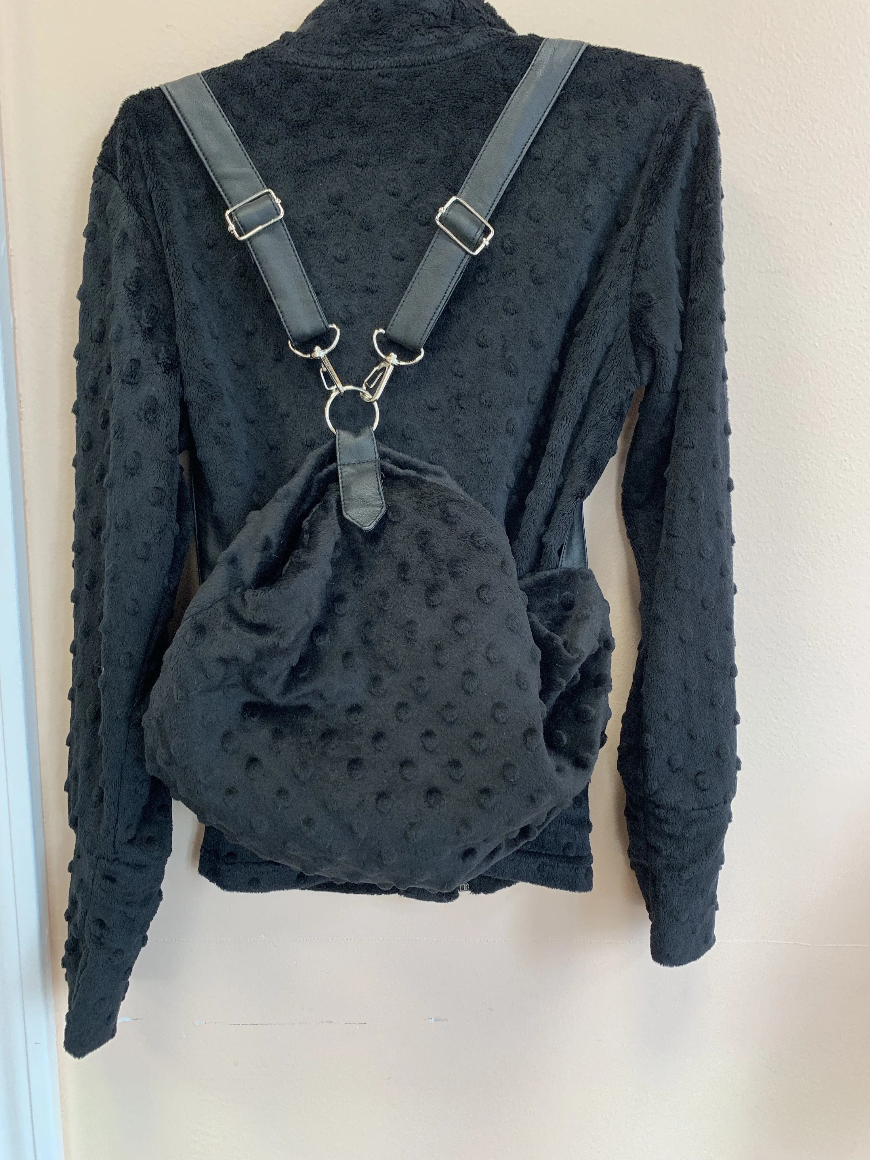 LimeApple Girls Minky Bubble Jacket in Black