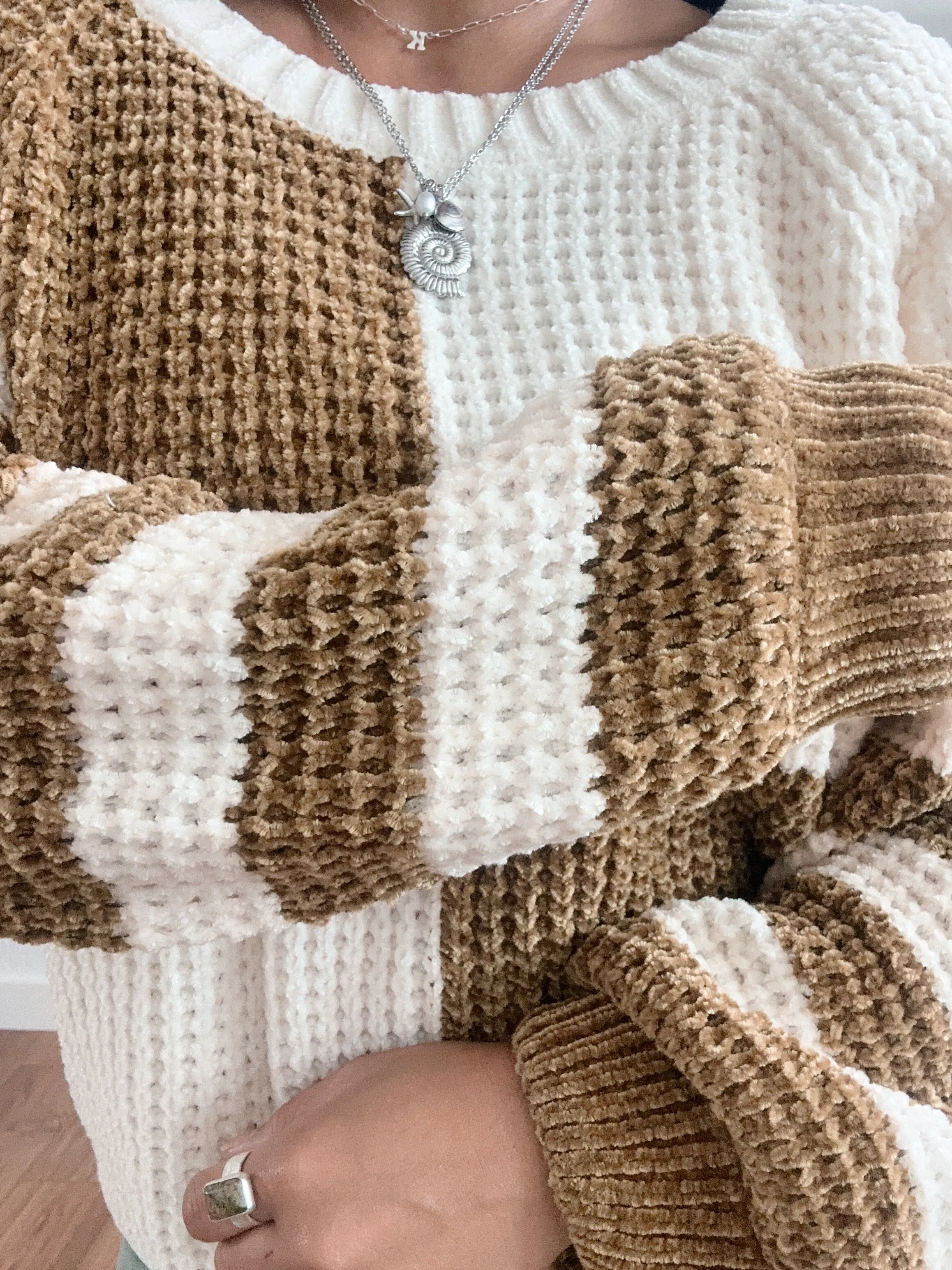 Olive Checkered Sweater