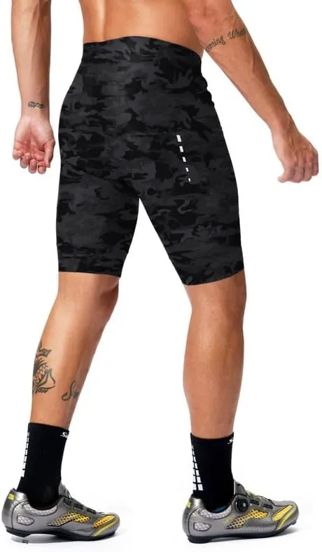 Padded Bike Shorts for Men 4D Cycling Road Riding Biking Padding Bicycle Shorts with Phone Pockets