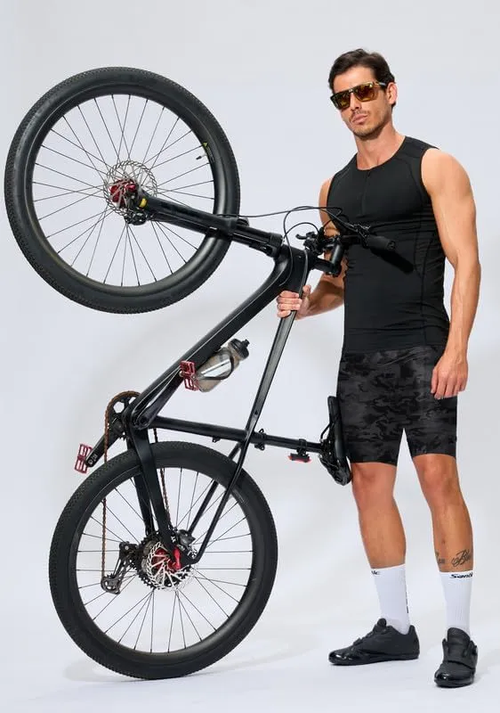 Padded Bike Shorts for Men 4D Cycling Road Riding Biking Padding Bicycle Shorts with Phone Pockets