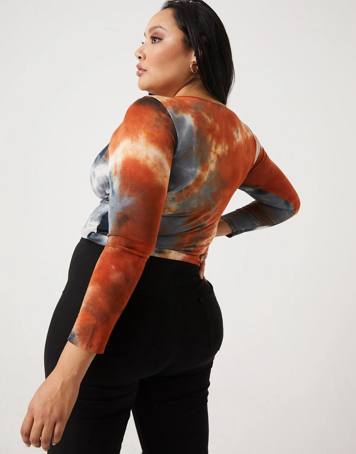 Plus Size Tie-Dye Top