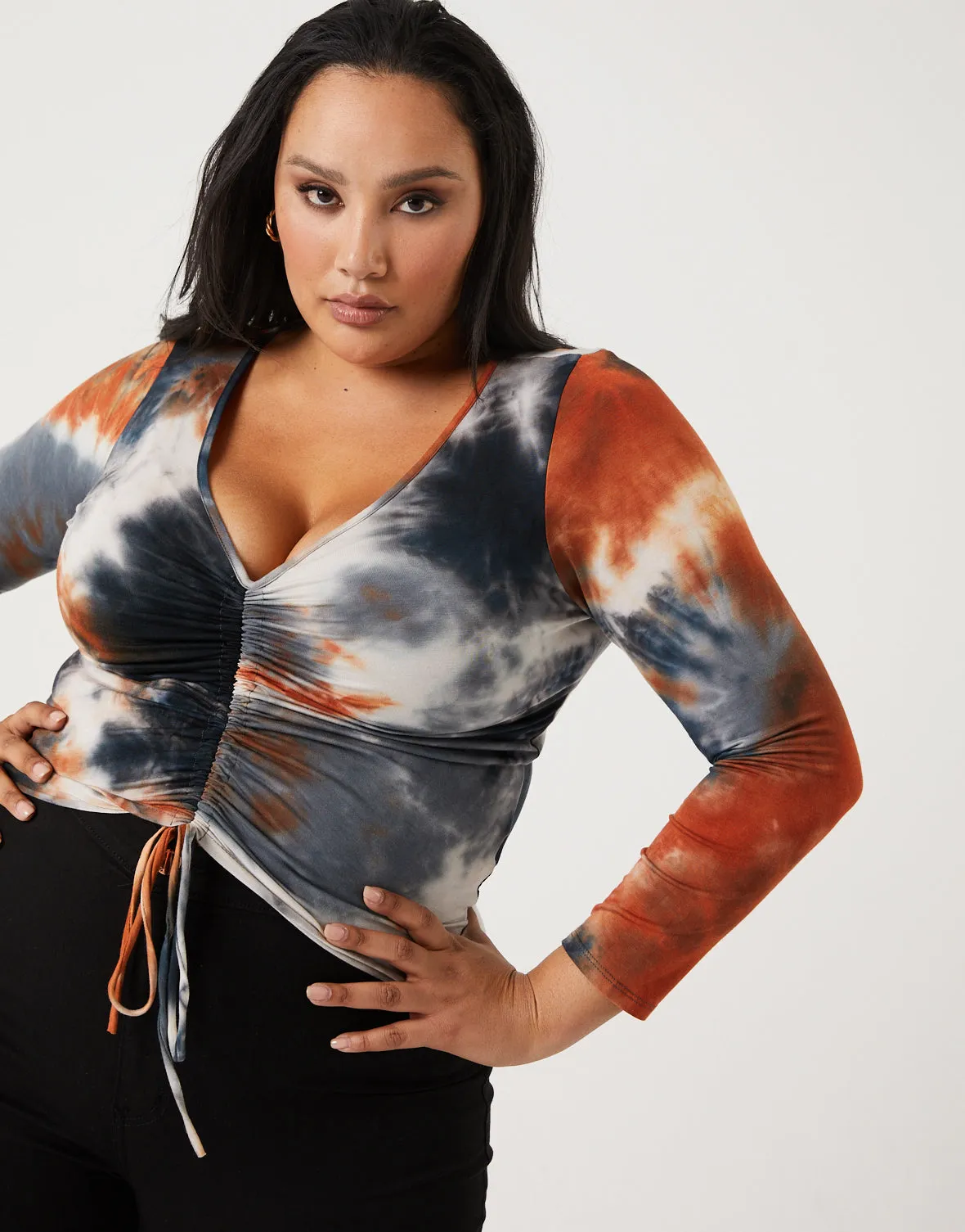 Plus Size Tie-Dye Top