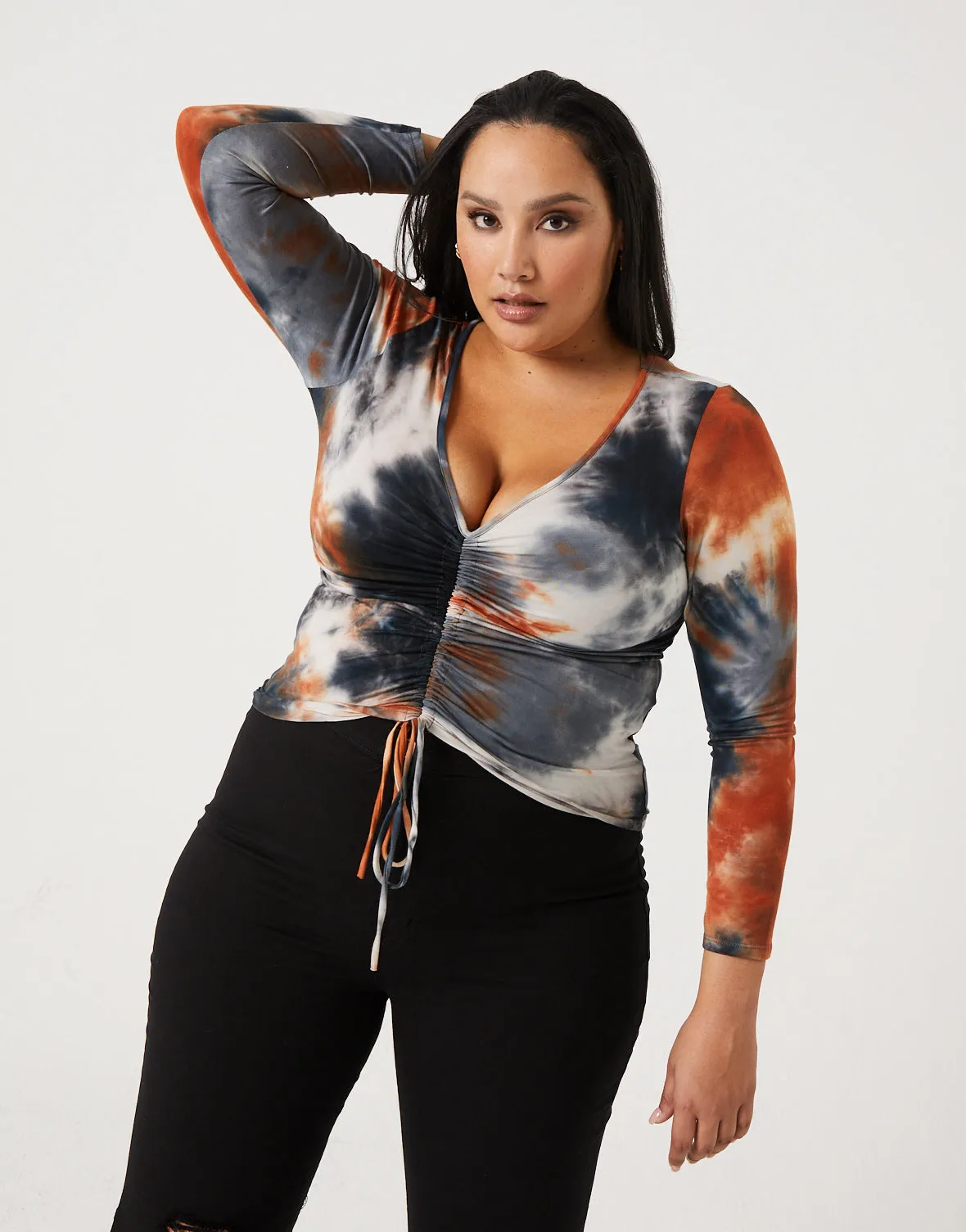 Plus Size Tie-Dye Top