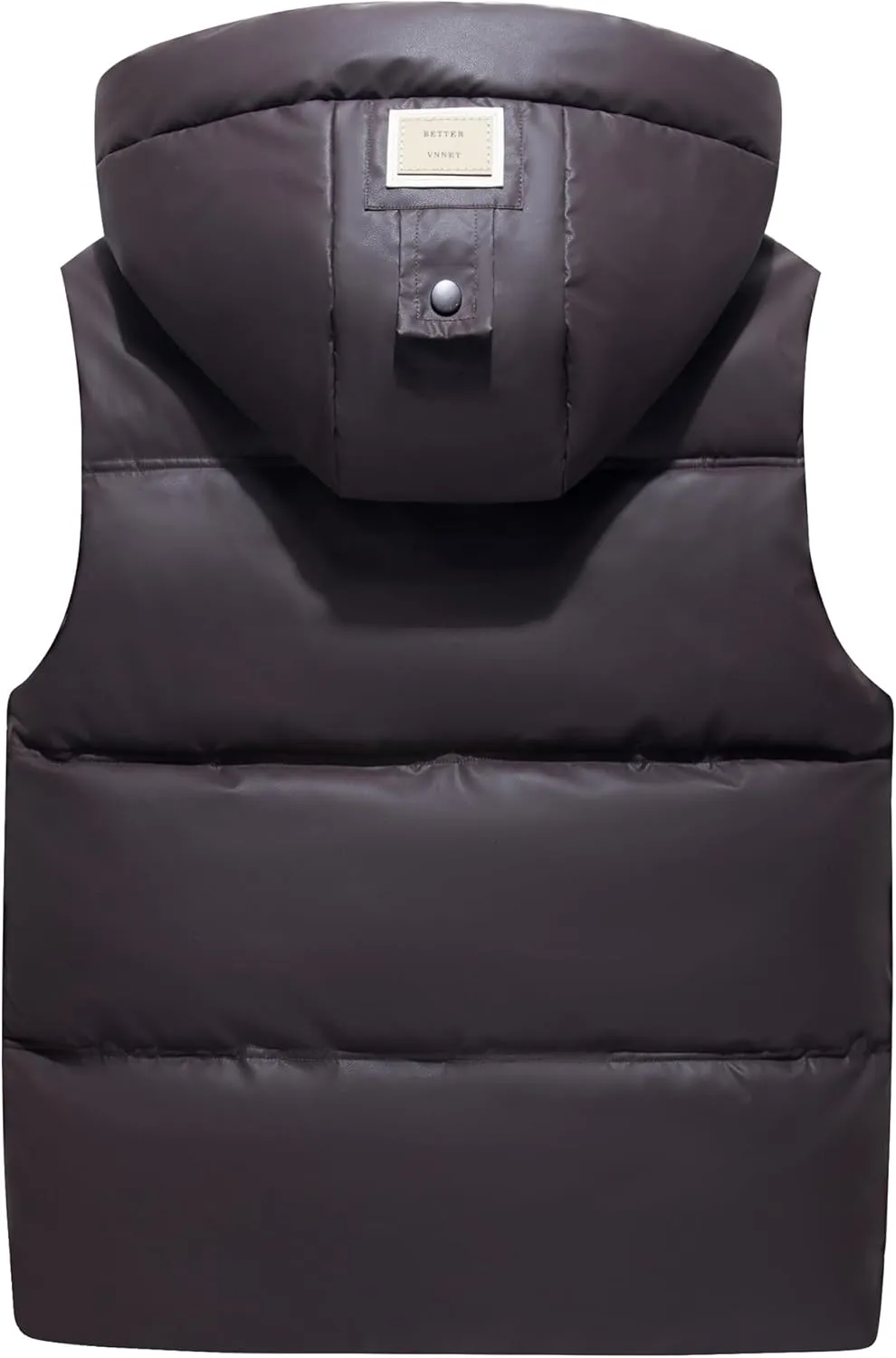 SEAUR Boys Girls Winter Warm Puffer Vest Quilted Water Resistant Down Vest Sleeveless Padded Jacket with Detachable Hood
