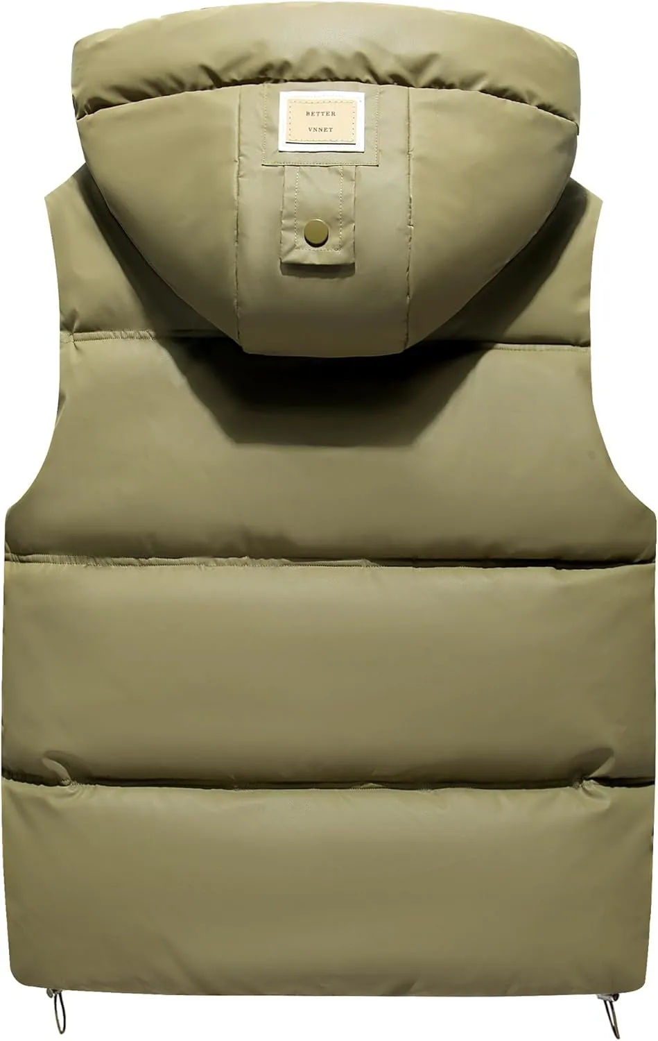SEAUR Boys Girls Winter Warm Puffer Vest Quilted Water Resistant Down Vest Sleeveless Padded Jacket with Detachable Hood