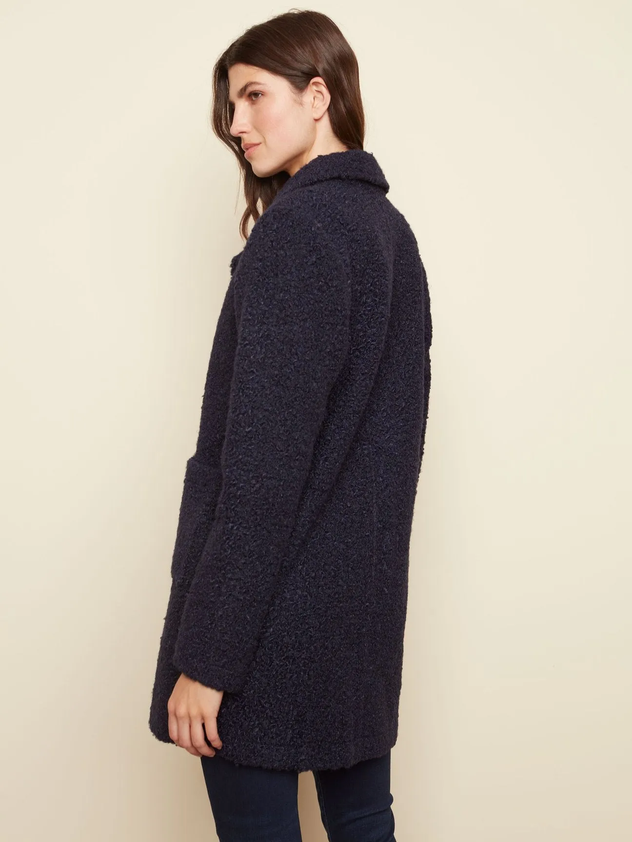 SOLID BOUCLE COAT